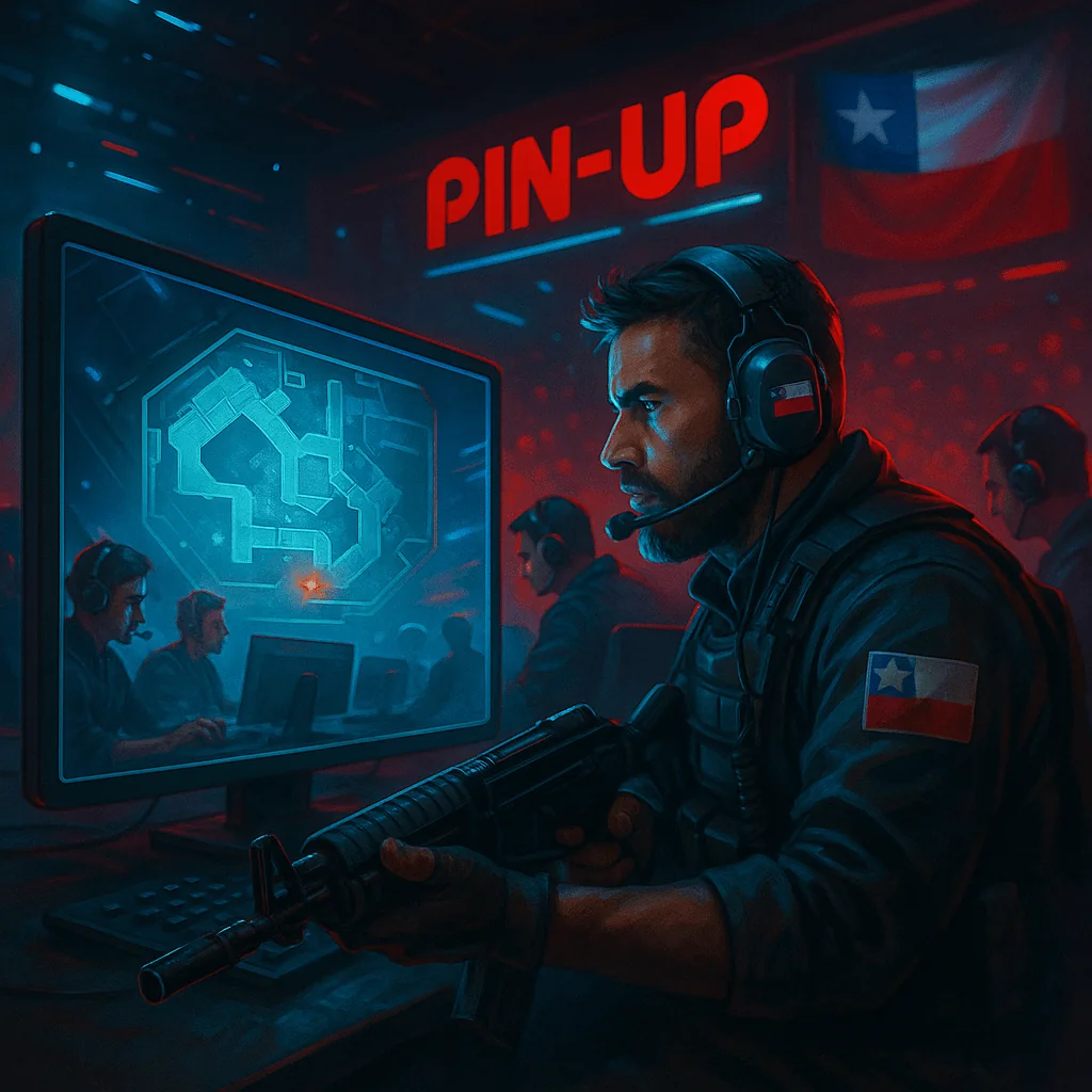 Jugadores de CS:GO en competencia profesional con apuestas en vivo en Pin Up Bet.