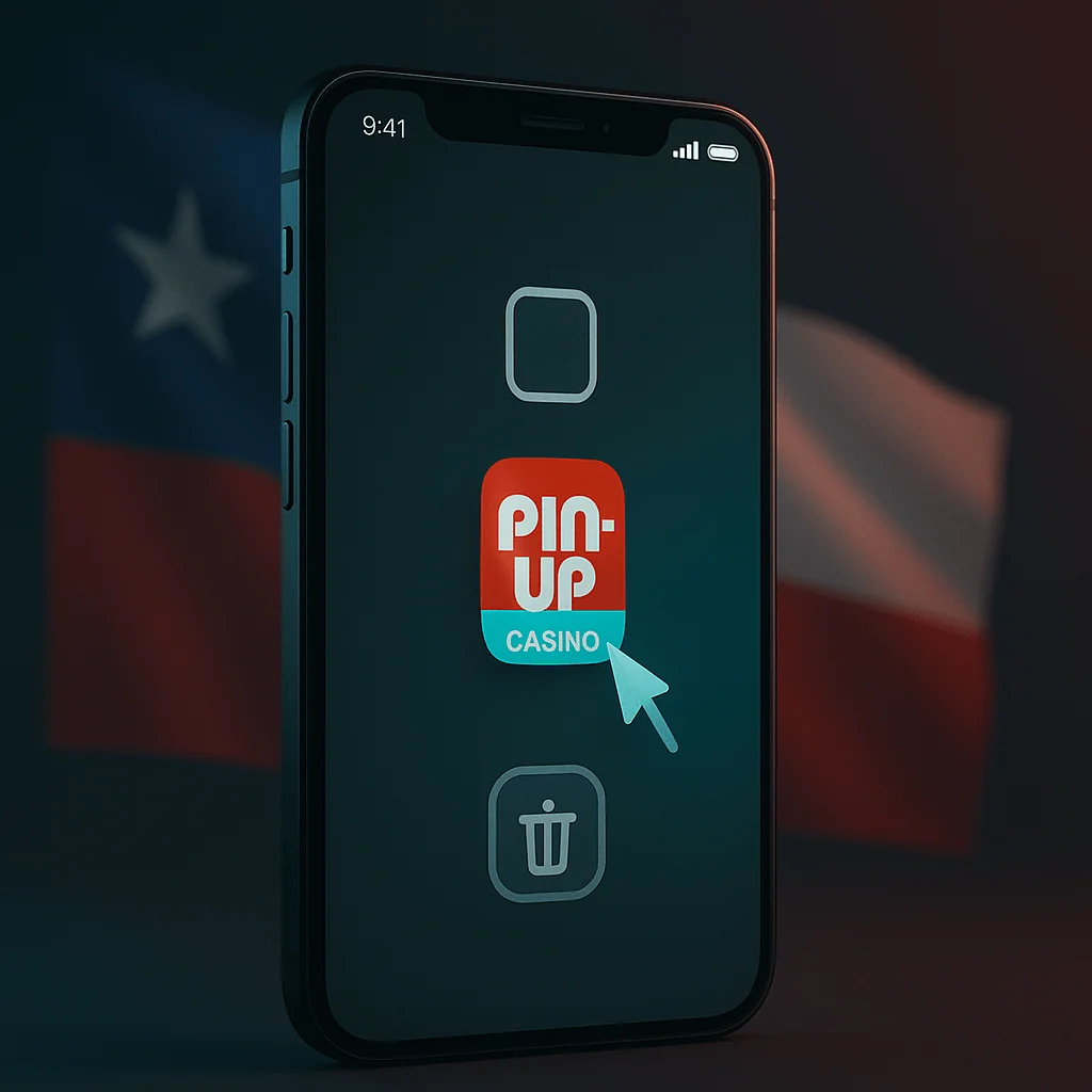 Imagen que muestra cómo eliminar o desinstalar la aplicación Pin-Up del teléfono.