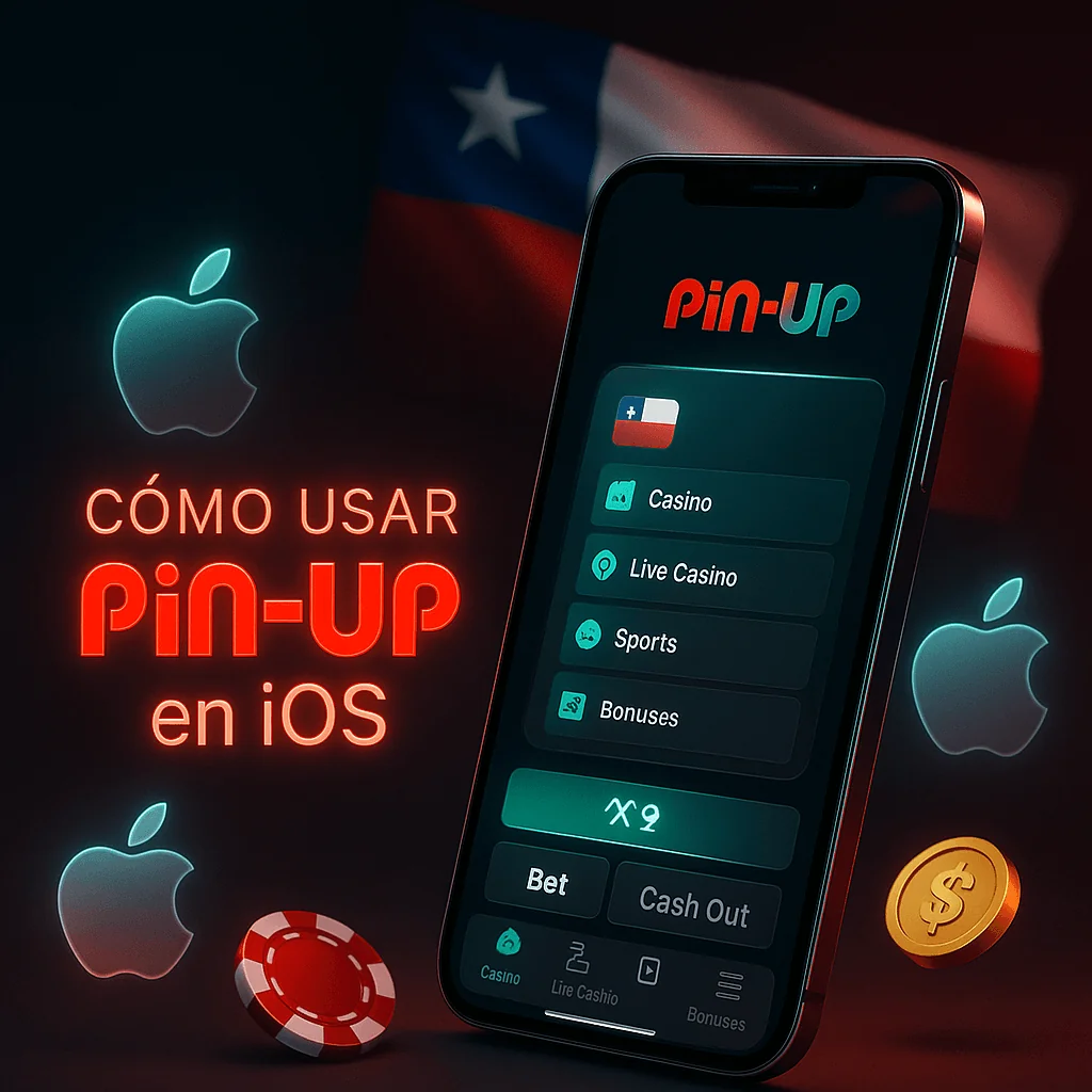 Imagen que explica cómo instalar y utilizar la aplicación Pin up en dispositivos iPhone o iPad.